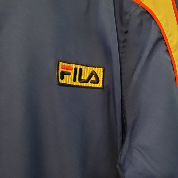 BNP PARIBAS OPEN Fila Windbreaker Jacket Size s Blue Full Zip Long Sleeve - Picture 7 of 9